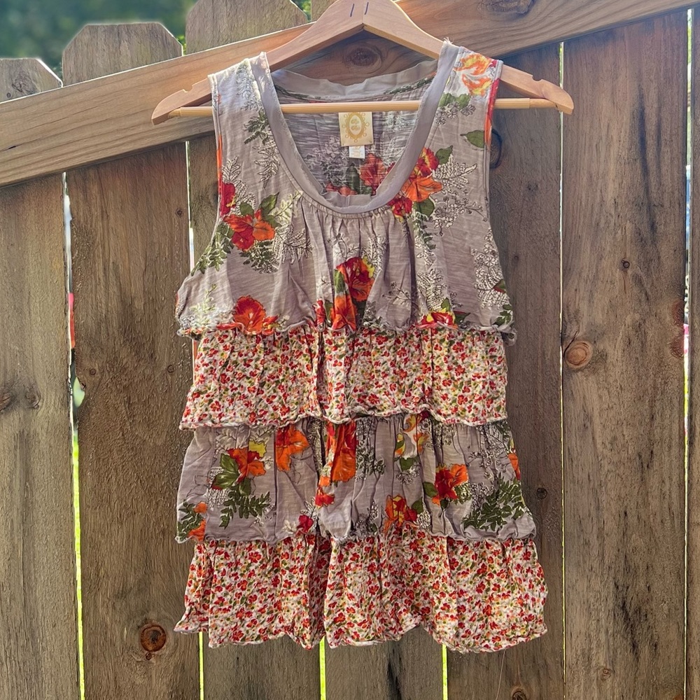 RIO RAO ANTHROPOLOGIE Layered Sleeveless Top